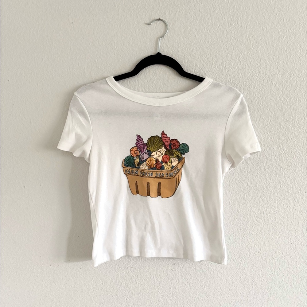 Ghost Cowboy Farm Fresh Seashells Baby Tee